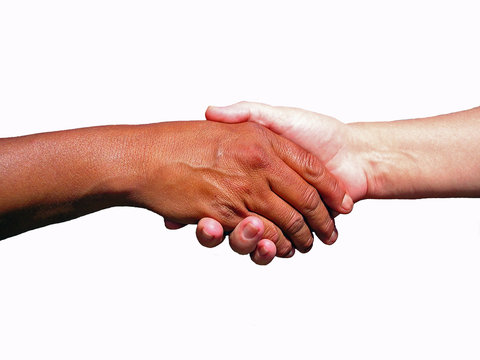 multicultural handshake - female hands
