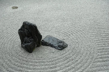 Gardinen Detail aus einem japanischen Steingarten in Kyoto, Japan © Can Balcioglu