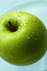 wet green apple