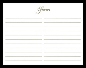 guest signature book
