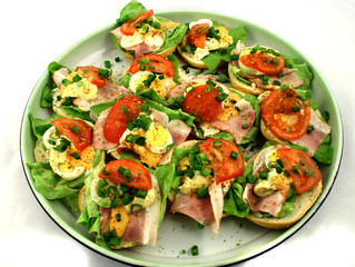 plate of sandwiches