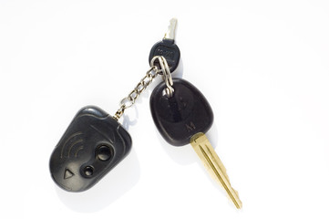 car key and remote control isolated