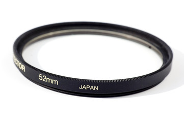 isolated lens filter on white background