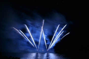 blue firework