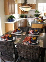 kitchen table (focus on table)