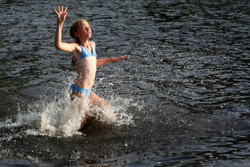 Naklejka premium in the lake