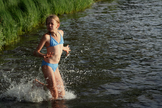 in the lake