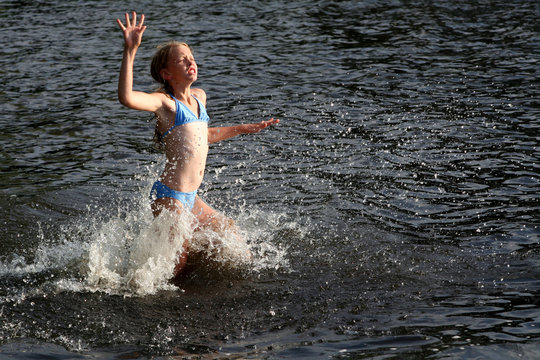 in the lake