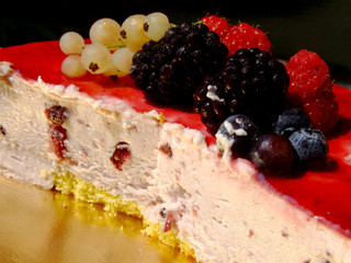 cheesecake with berries