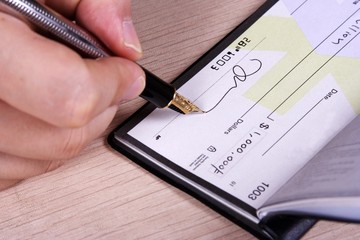 one million dollar cheque