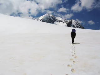 Deurstickers Alpinisme bergbeklimmen