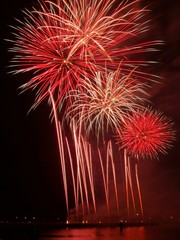Fototapeta premium red fireworks