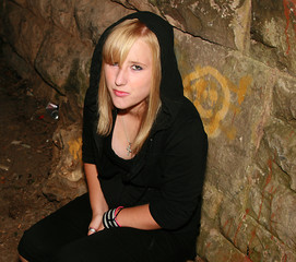 young teen goth girl