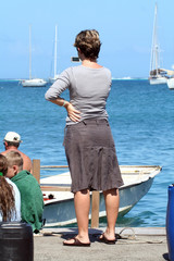 woman recording on camcorder