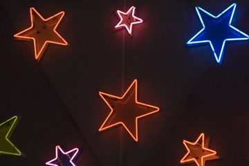star shaped neon lights