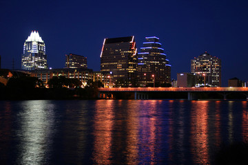 downtown austin, texas at night - 1192980