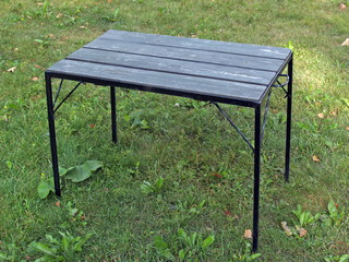metal outdoor table for picnic