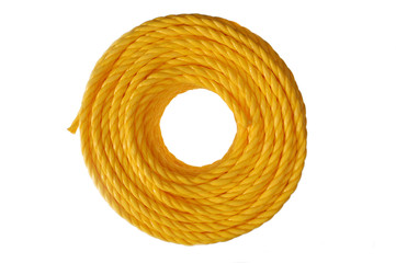 yellow coiled rope