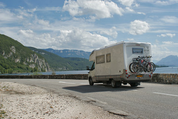 motorhome on the road