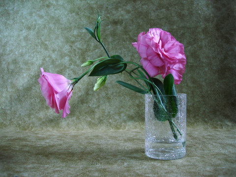 Bouquet Of Pink Flowers In A Vase