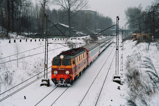 Fototapeta intercity train in katowice