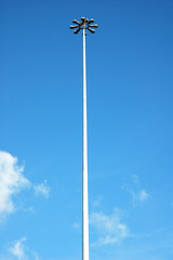 street light and blue sky