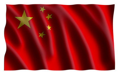 china's flag (3d)