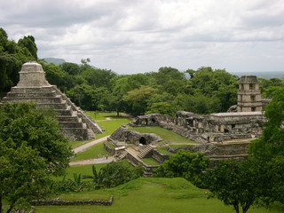 site maya de palenque - obrazy, fototapety, plakaty