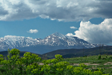 view of a mountain top ljuboten in macedonia