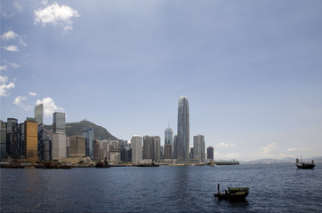Naklejka premium hong kong skyline