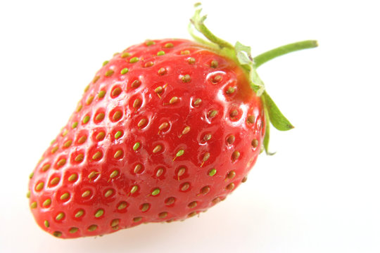 a single isolated strawberry