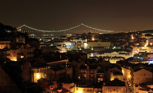 Lisbon At Night