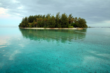 desert island at sunrise