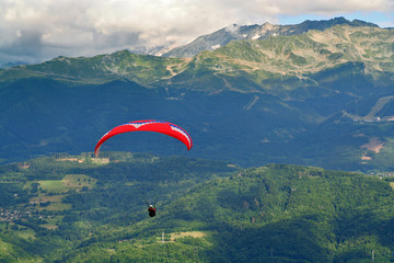 paragliding in the alps