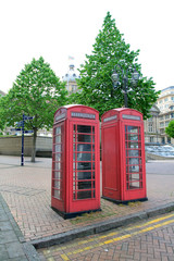 old telephone boxes