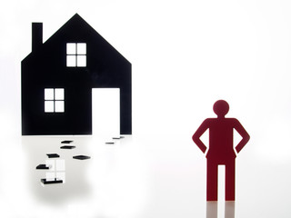 home building sign and one people sign