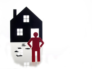 home building sign and one people sign