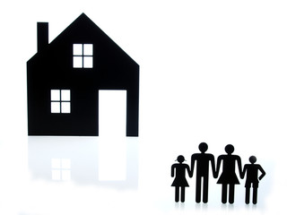 home building sign and family sign