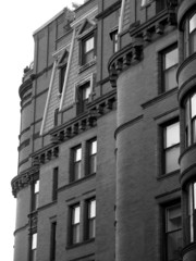 black and white brownstones in boston