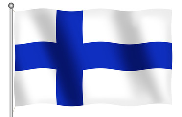 Obraz premium flag of finland waving