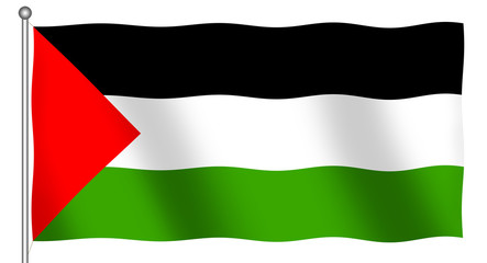 flag of palestine waving