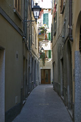 small street in bellano, lago di como