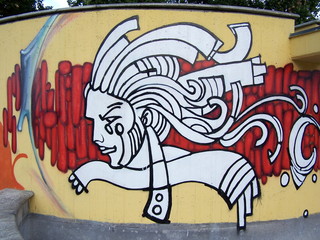 graffiti incas man