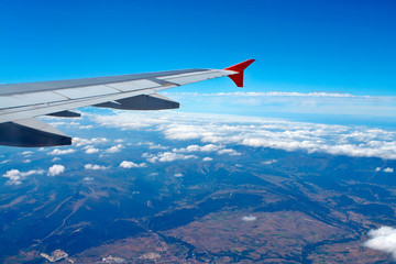Fototapeta premium aerial view from airplane