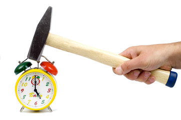 hammer and clock