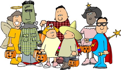 group of halloween kids 1