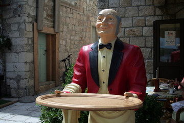 wooden waiter