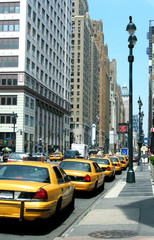 yellow cab stand in new york