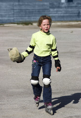 the girl on roller skates