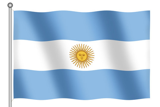 flag of argentina waving